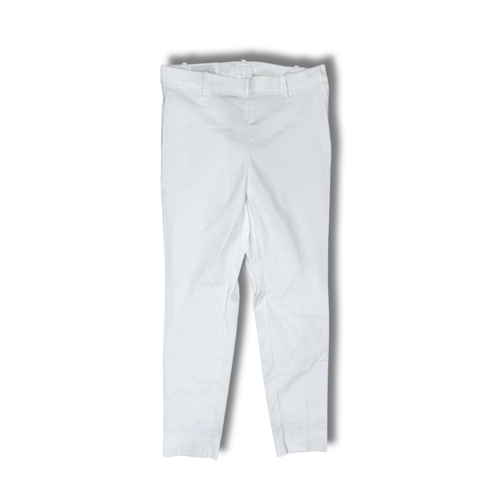 H&M White Slacks Womens SIze 6 Skinny Mid-Rise